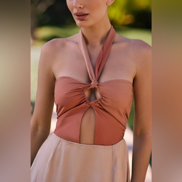 NWT Boamar Stepaway Halter Maxi Dress - Picture 3 of 3